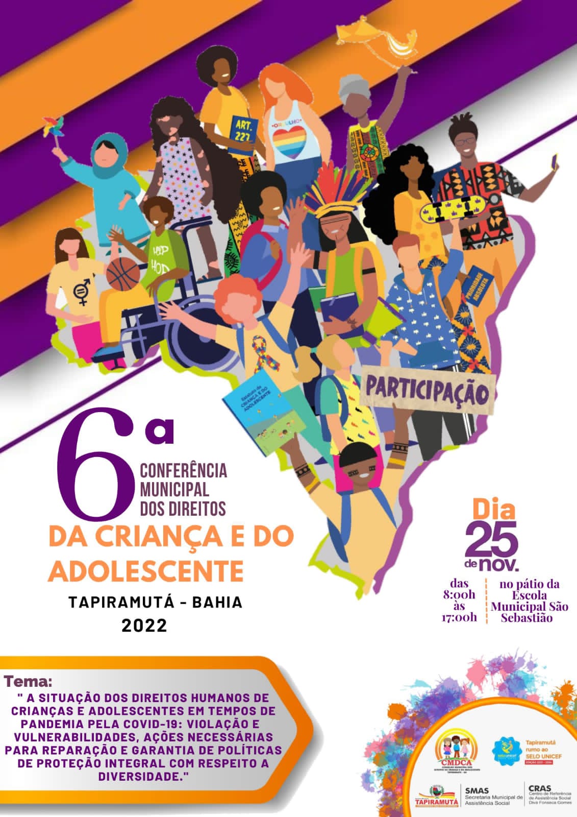 CONVITE – 6ª CONFERÊNCIA MUNICIPAL DOS DIREITOS DA CRIANÇA E DO ADOLESCENTE